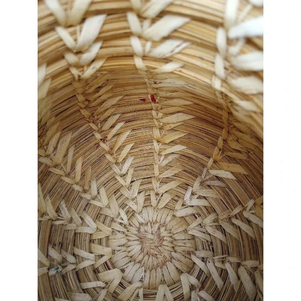 Papago/Tohono Traditional Hand Made Woven Urn/Vase Basket